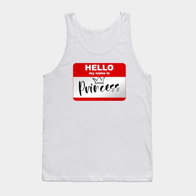 Hello my name is Princess Tank Top by Smurnov